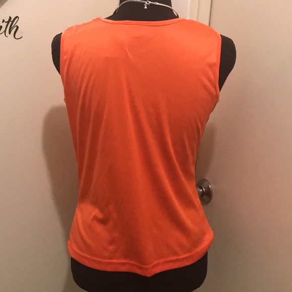 Ladies Medium White Stag 100% Polyester Coral Sleeveless Top - Picture 2 of 3